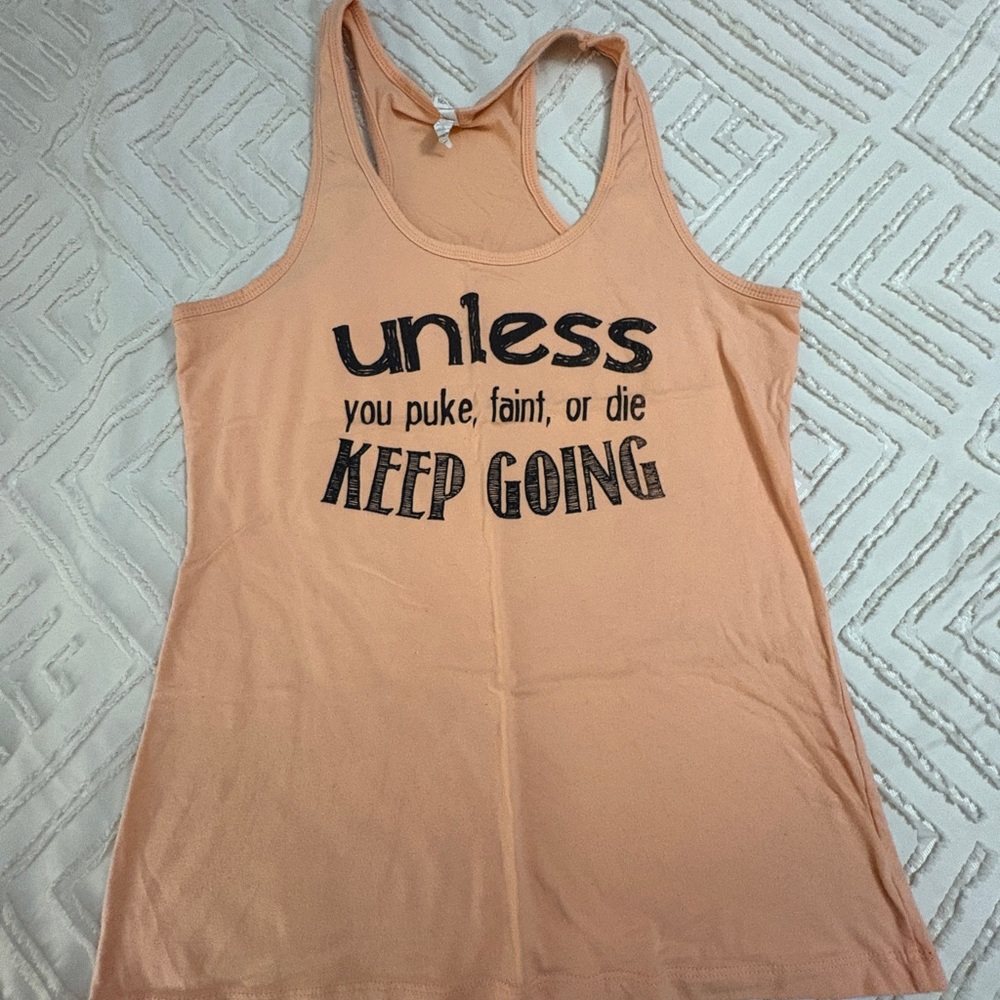 Motivational Peach Tank Top
